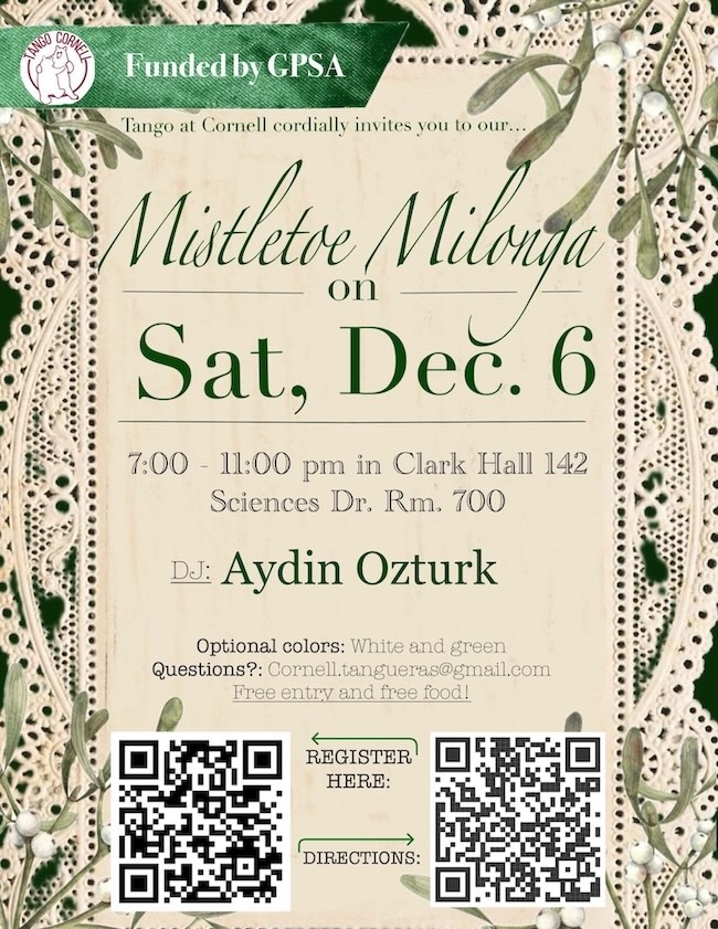 Cornell Mistletoe Milonga - December 6, 2025